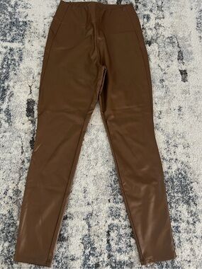 GAP Brown Faux Leather leggings